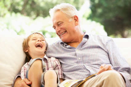 Older Gentleman Enjoys Time With Grandson With Implant-Supported Dentures - Endres Gateway Dentistry Montgomery OH