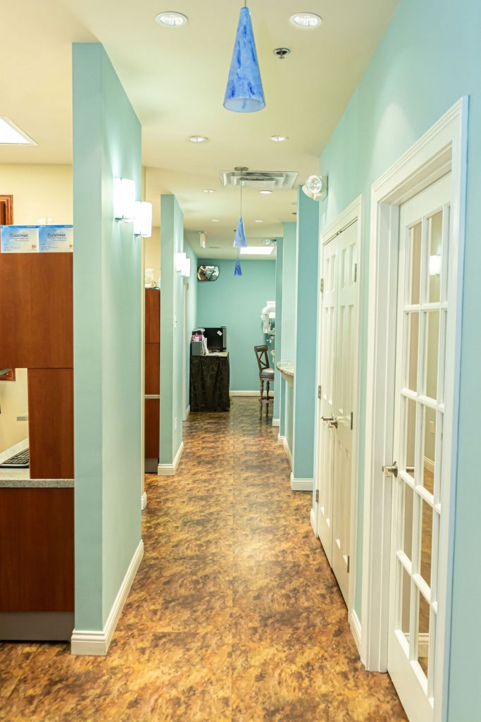 A hallway inside our dental office in Montgomery, OH