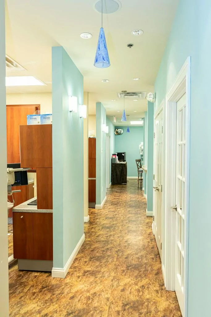 The hallway inside our Montgomery Dentistry