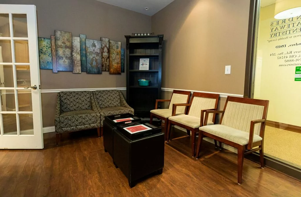 Waiting room at our office serving Montgomery, Cincinnati, and Blue Ash, OH